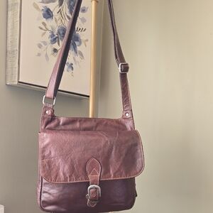 Brown Leather Jack Georges Voyager Crossbody Traveler Bag